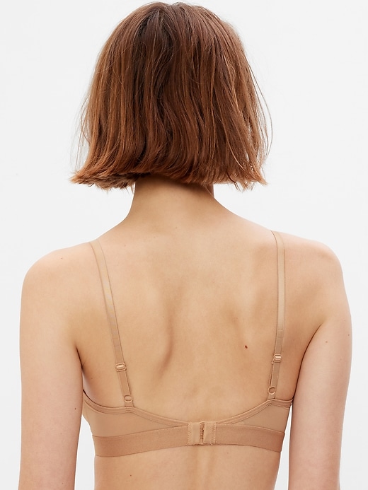 2 of 8 showing, with the color brush beige of product Sheer Mesh Bralette