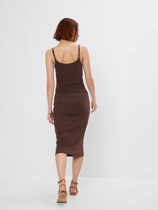 2 of 8 showing, with the color espresso brown of product Modern Cami Midi Dress