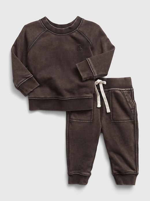 View large product image 1 of 1. Baby Two-Piece Sweat Outfit Set