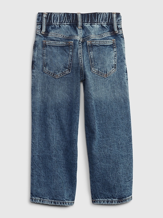 2 of 8 showing, with the color medium wash of product Toddler '90s Loose Denim Jeans