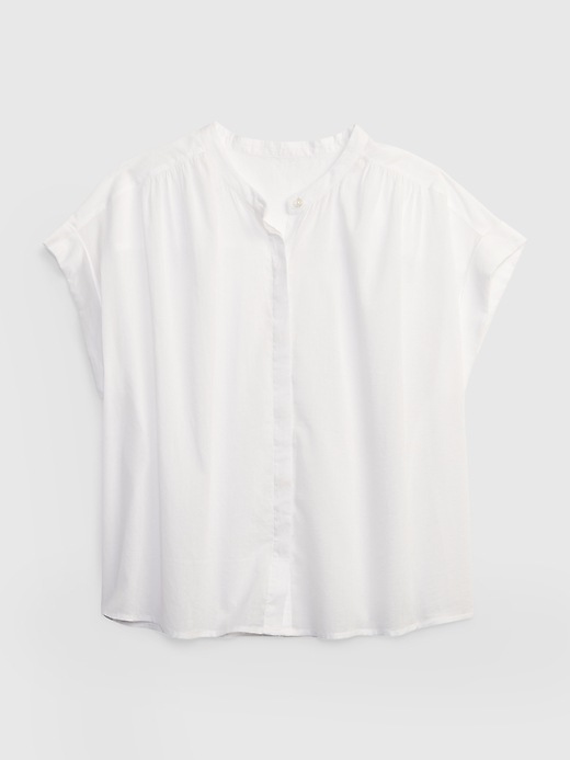 Image number 6 showing, Shirred Button-Front Shirt