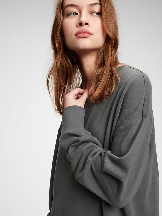 Image number 1 showing, Fleece Sweatshirt Dress