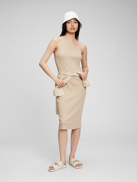 Gap Women's Rib One Shoulder Midi Dress (Various size)