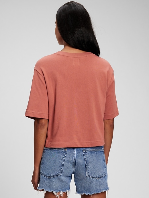 2 of 8 showing, with the color cedarwood brown of product '90s Reissue Cropped T-Shirt
