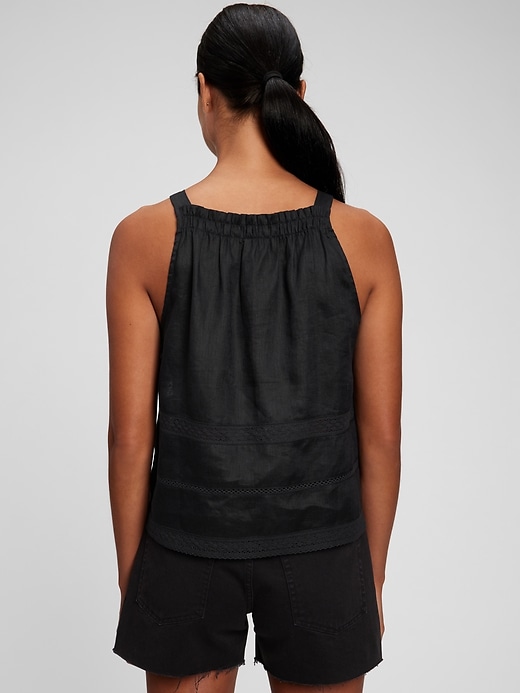 Image number 2 showing, Linen Lace Tank Top