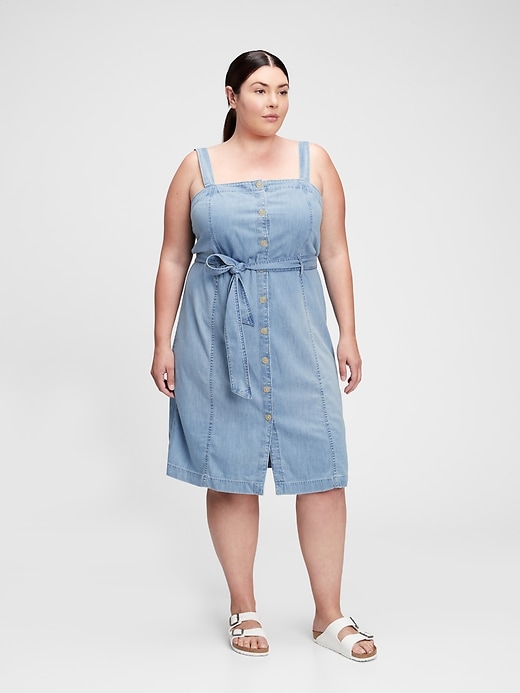 Image number 4 showing, Button-Front Apron Dress with Washwell&#153