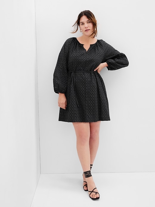 Image number 4 showing, Eyelet Mini Dress