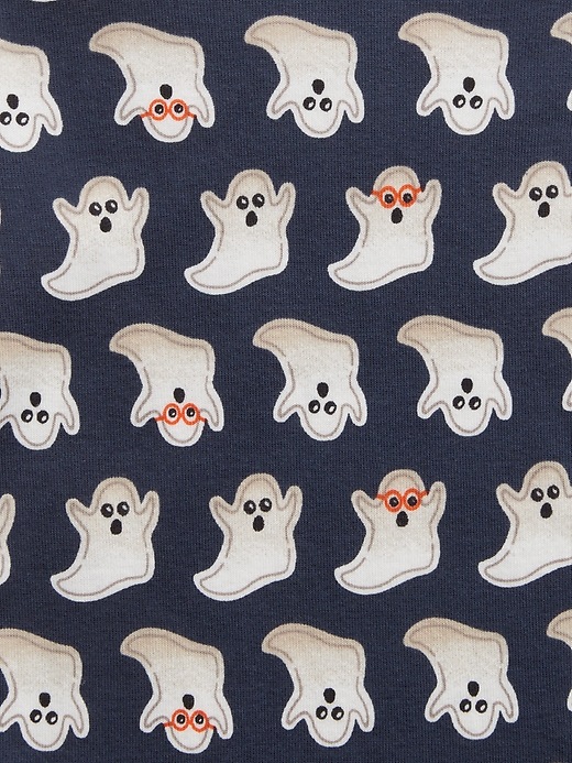 2 of 8 showing, with the color vintage navy blue of product babyGap Organic Cotton Ghost PJ Set
