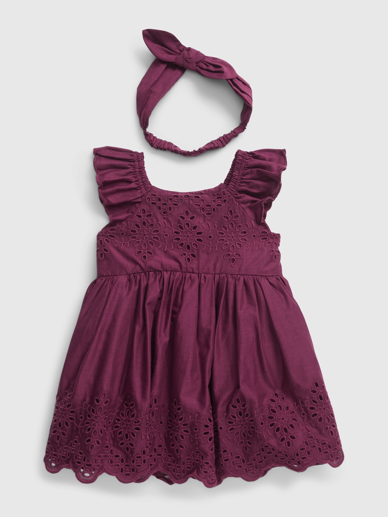Baby Eyelet Dress Set Gap