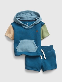 Baby Colorblock Sweat Shorts Set Gap