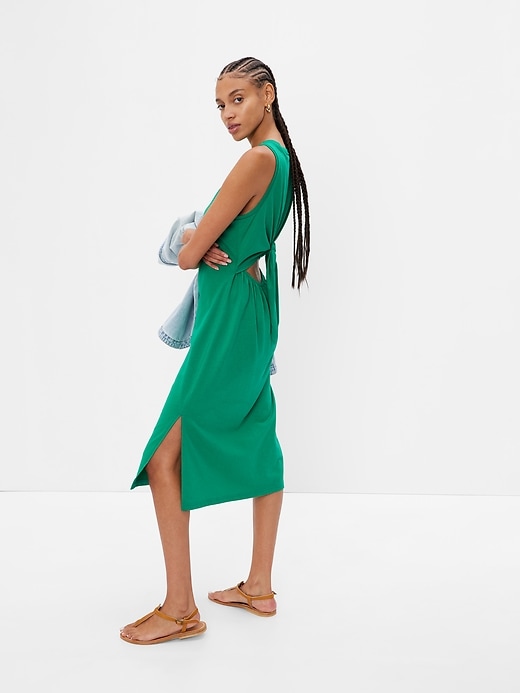 Image number 1 showing, Tie-Back Midi Dress