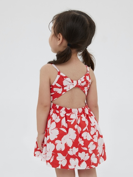 2 of 8 showing, with the color red bird of paradise of product Baby Strappy Floral Dress