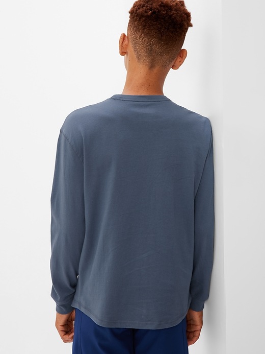 2 of 8 showing, with the color BLUE RIDGE of product Teen 100% Organic Cotton T-Shirt