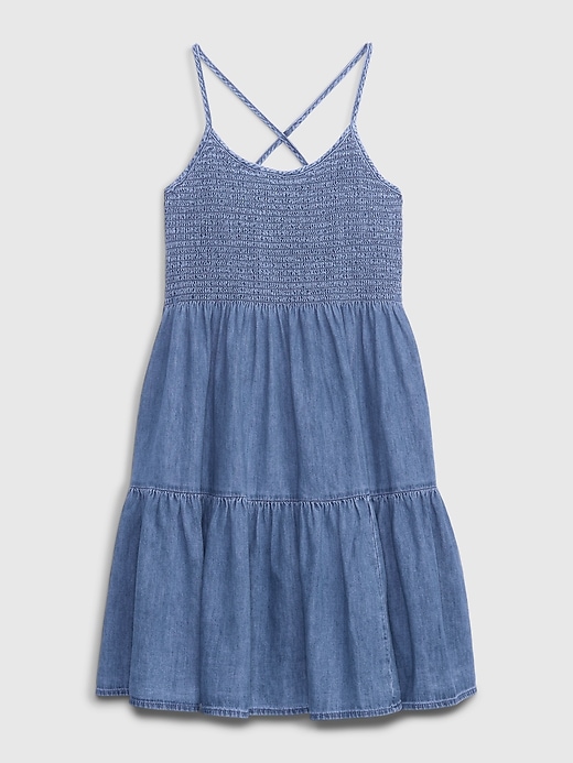 Image number 6 showing, Denim Smocked Mini Dress