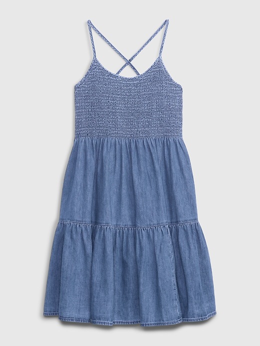gap denim smocked mini dress Denim Smocked Mini Dress