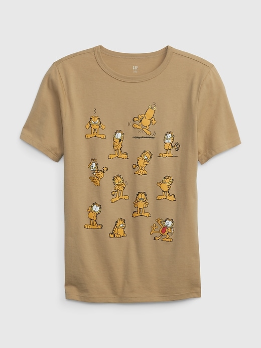 1 of 8 showing, with the color khaki of product GapKids &#124 Garfield Graphic T-Shirt