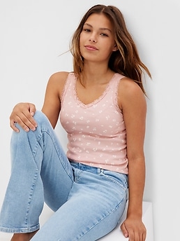 Girls lace tank clearance top
