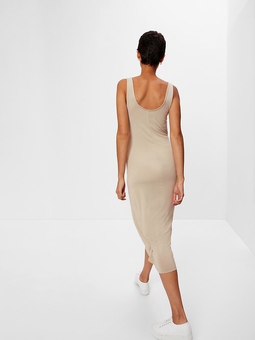 Image number 2 showing, Tie-Wrap Midi Dress