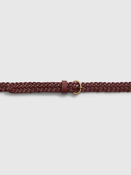 2 of 8 showing, with the color cognac brown of product Braided Leather Belt