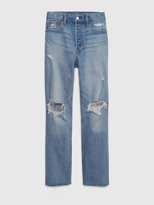 Image number 6 showing, High Rise Cheeky Straight Jeans with Washwell