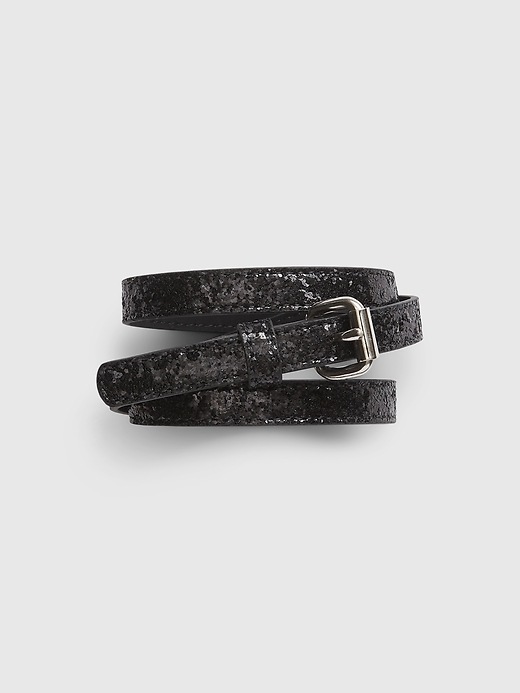 1 of 8 showing, with the color black glitter of product Kids Glitter Belt