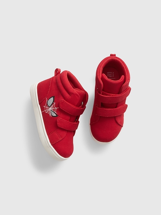 View large product image 1 of 1. babyGap &#124 Marvel Spiderman High Top Sneakers