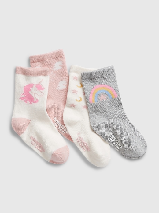 Toddler Unicorn Crew Socks (4-Pack)