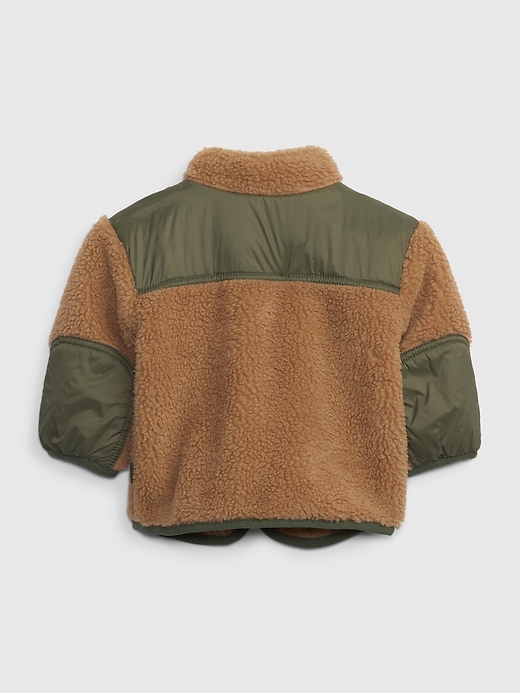 2 of 8 showing, with the color HOLIDAY BROWN of product Baby Sherpa Jacket