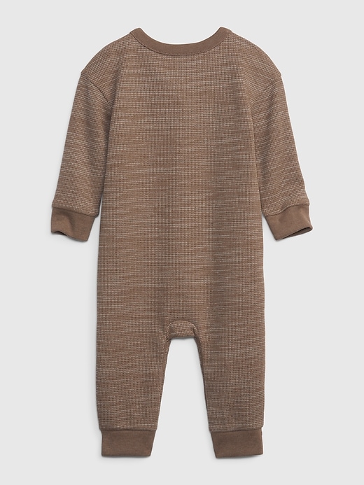 Baby Waffle-Knit Footless One-Piece