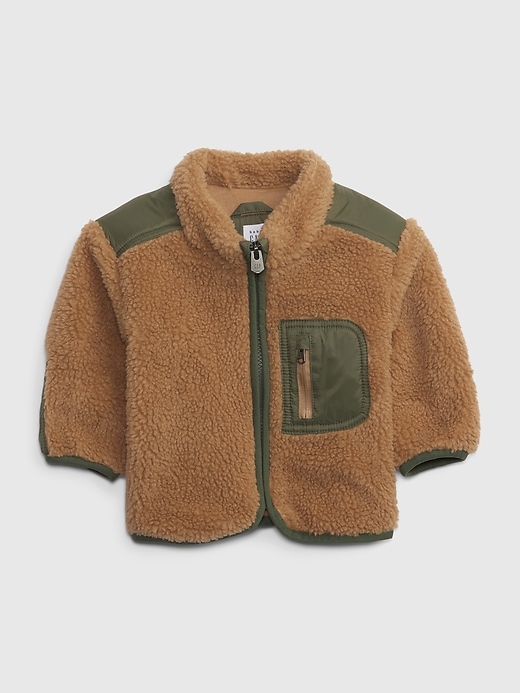 1 of 8 showing, with the color HOLIDAY BROWN of product Baby Sherpa Jacket