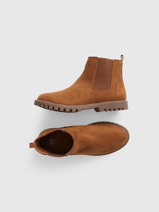 1 of 8 showing, with the color tan of product Kids Ankle Boots