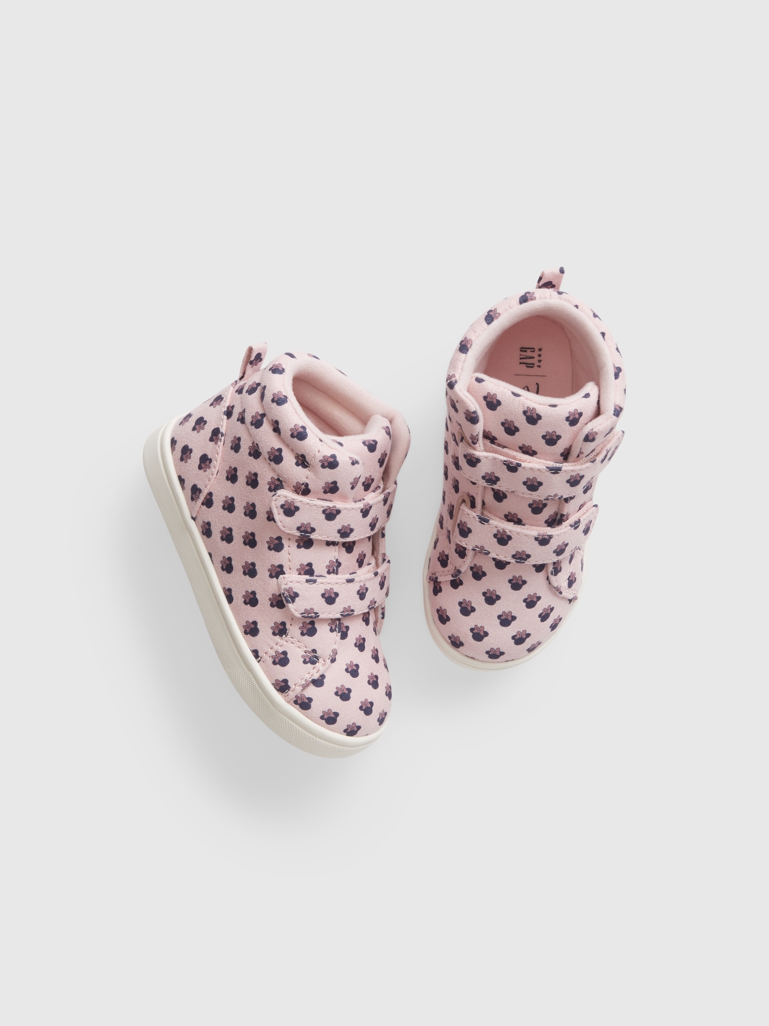 Gap Baby | Disney Minnie Mouse High Top Sneakers In Minnie Mouse Pink