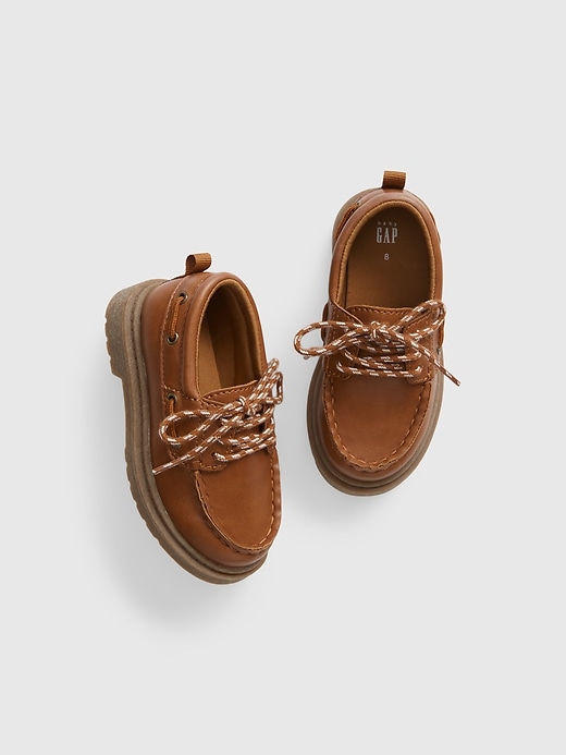 1 of 8 showing, with the color brown of product Toddler Lace-Up Loafers