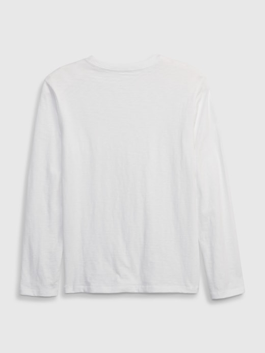 2 of 8 showing, with the color white of product Kids Organic Cotton Pocket T-Shirt (2-Pack)