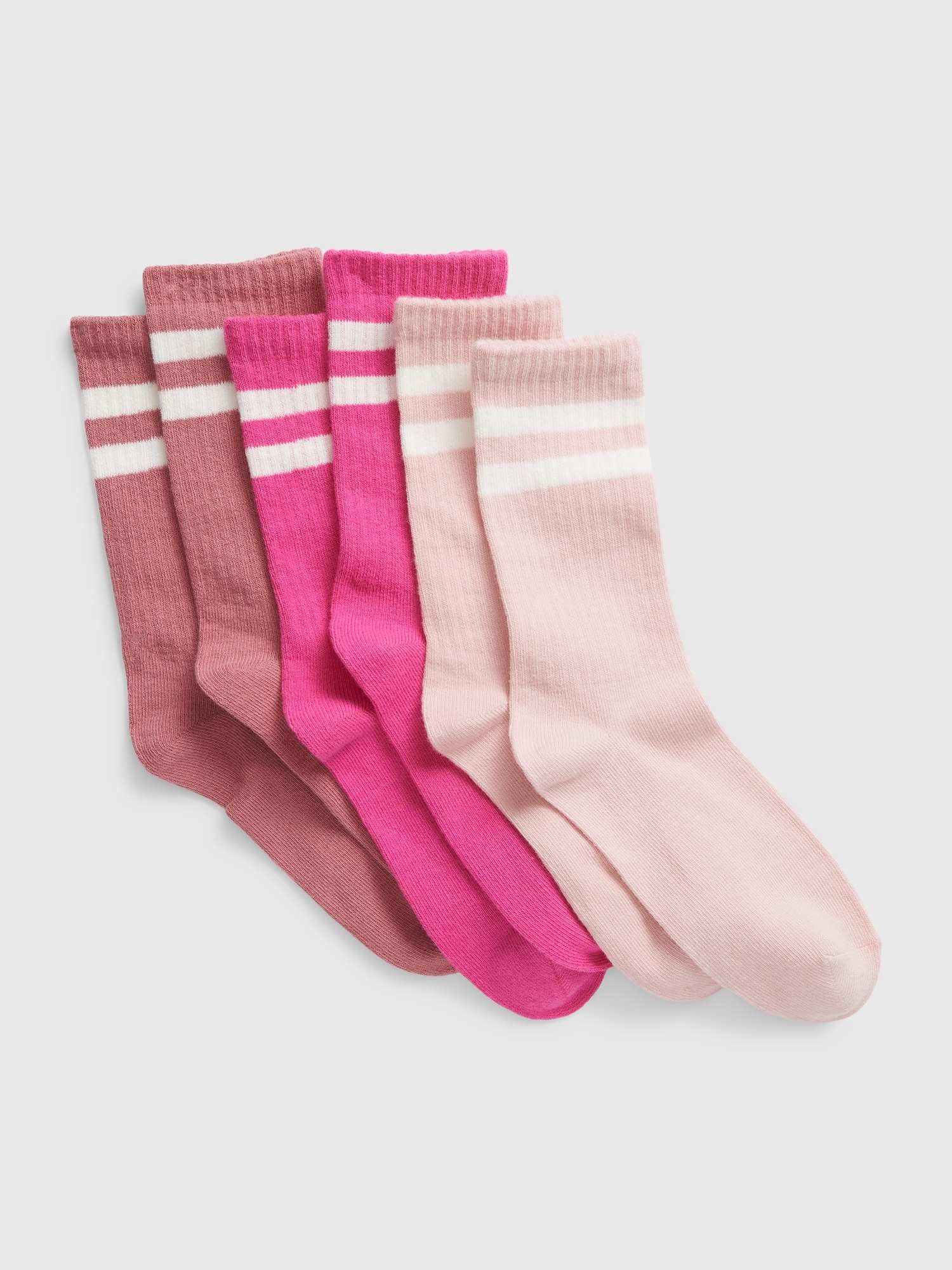 Kids Organic Cotton Stripe Crew Socks (3Pack) Gap