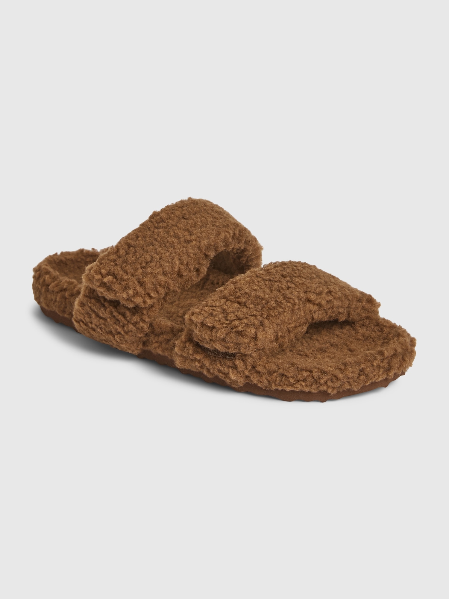 Gap Sherpa Slides brown. 1