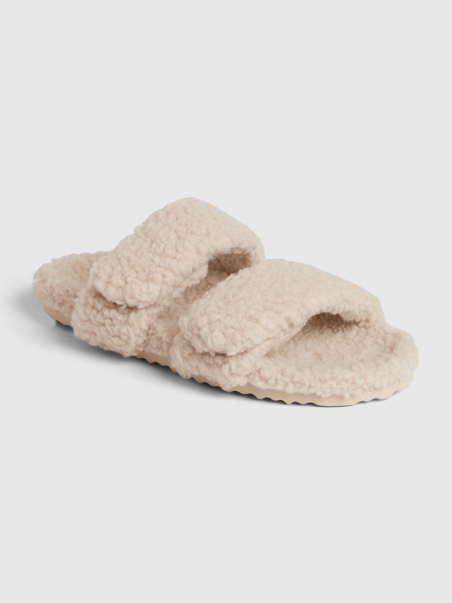 Gap Sherpa Slides beige. 1