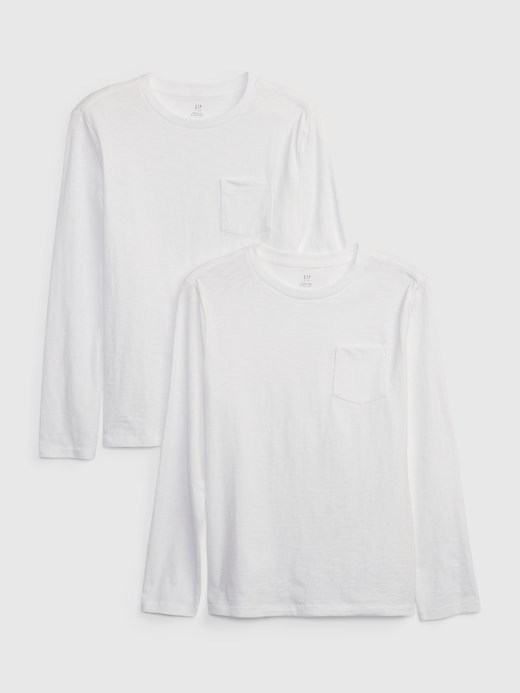 Image number 1 showing, Kids Organic Cotton Pocket T-Shirt (2-Pack)