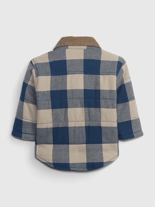 2 of 8 showing, with the color blue plaid of product Baby Plaid Jacket