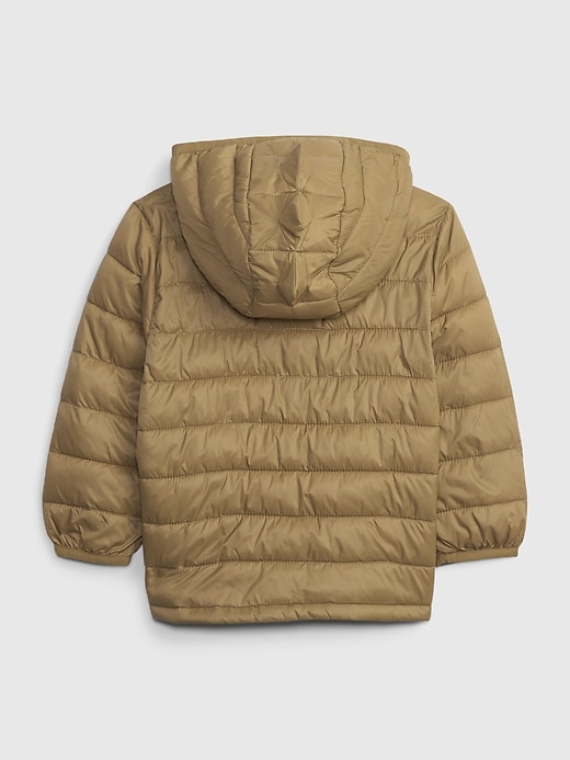 2 of 8 showing, with the color mission tan of product Toddler 100% Recycled Lightweight Puffer Jacket
