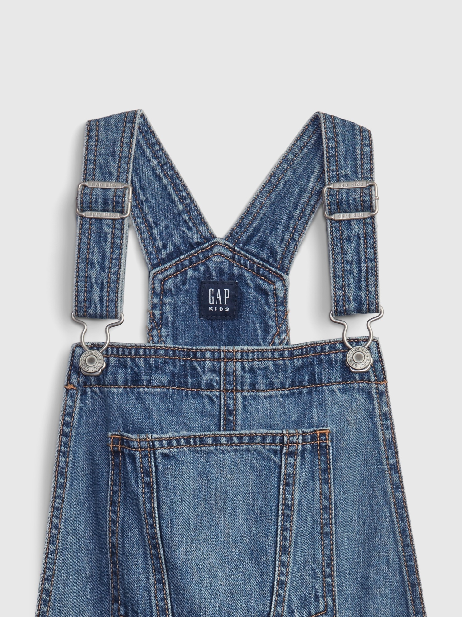 Kids Loose Overalls with Washwell Gap