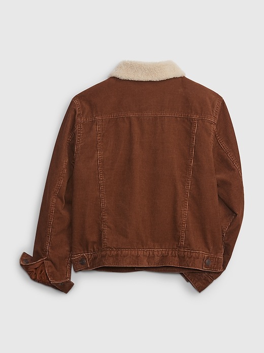2 of 8 showing, with the color sable brown of product Kids Icon Corduroy Jacket with Washwell