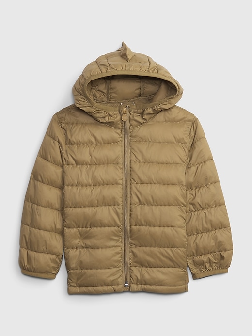 1 of 8 showing, with the color mission tan of product Toddler 100% Recycled Lightweight Puffer Jacket