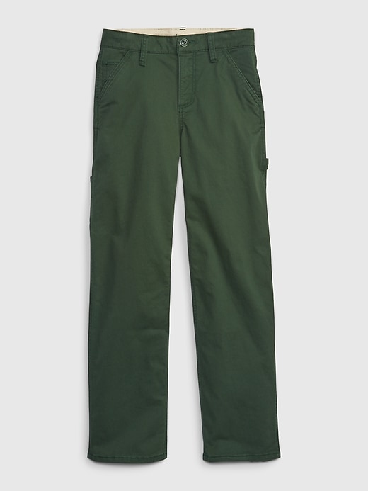 1 of 8 showing, with the color dark emerald of product Kids Carpenter Jeans