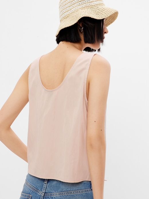 Image number 7 showing, TENCEL&#153 Lyocell Cropped Knot Tank Top