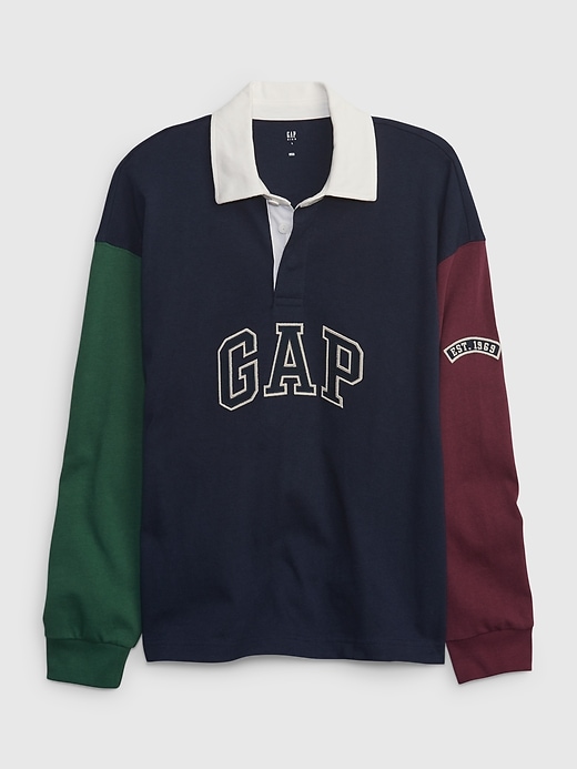 View large product image 1 of 1. Kids Gap Logo Rugby Polo Shirt