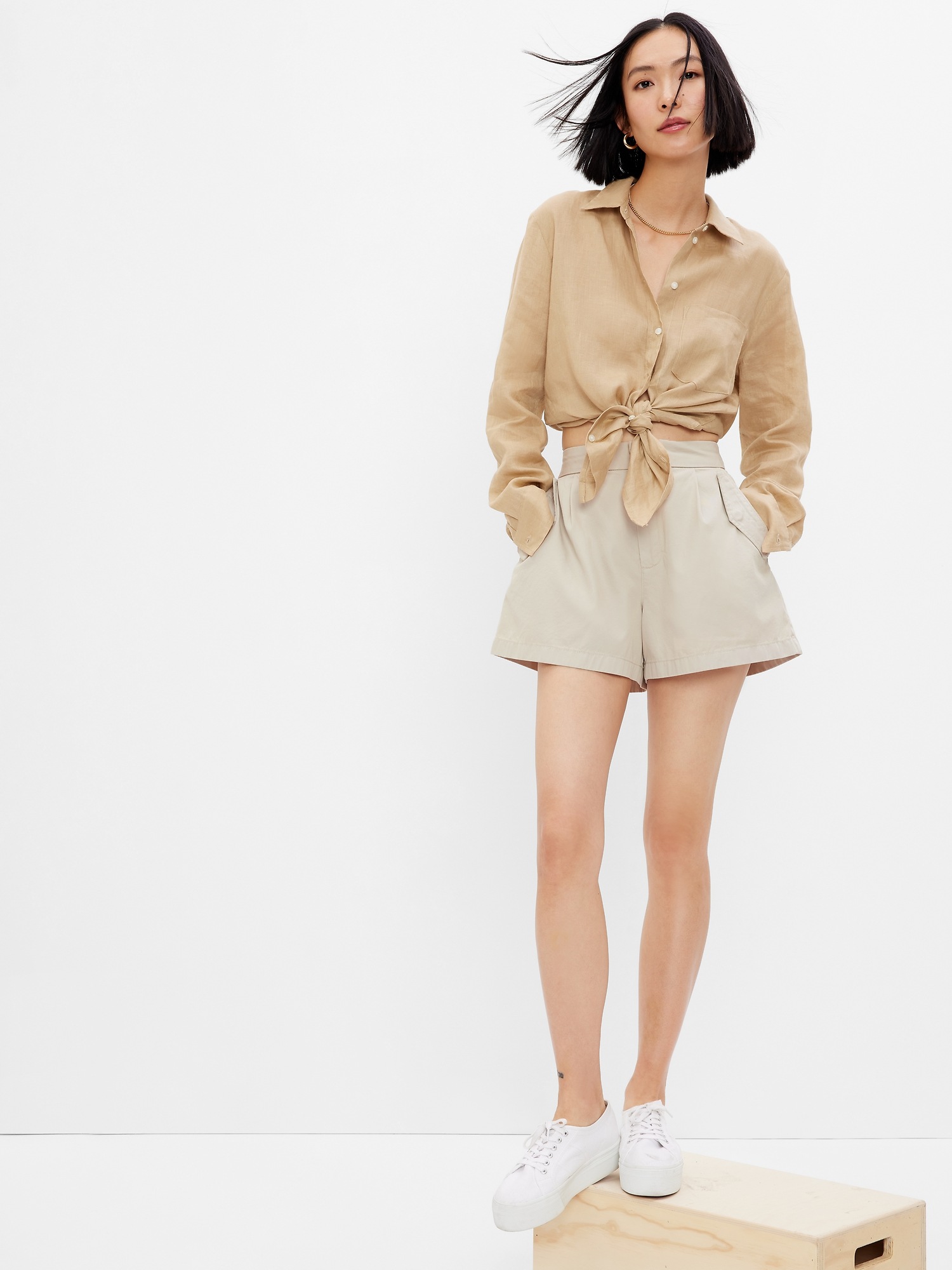 High Rise Utility Shorts Gap