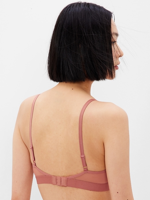 2 of 8 showing, with the color cedarwood brown of product Sheer Mesh Bralette