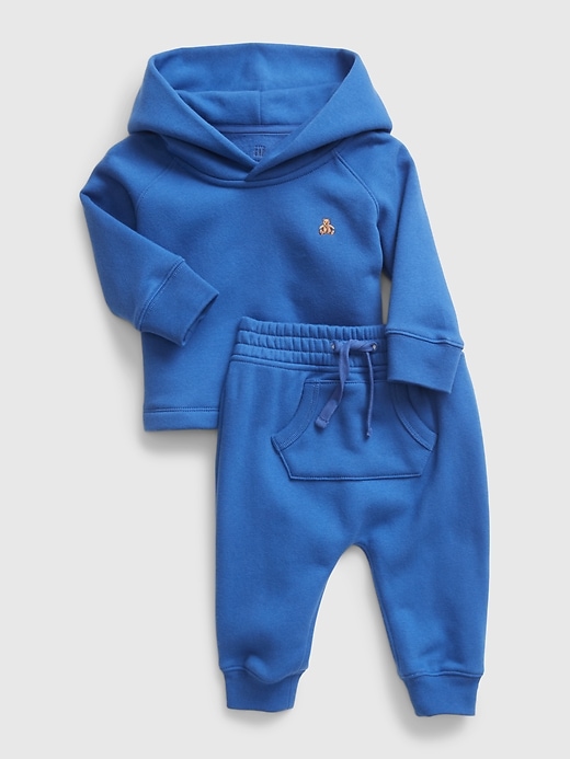 1 of 8 showing, with the color imperial blue of product Baby Hoodie Sweat Set