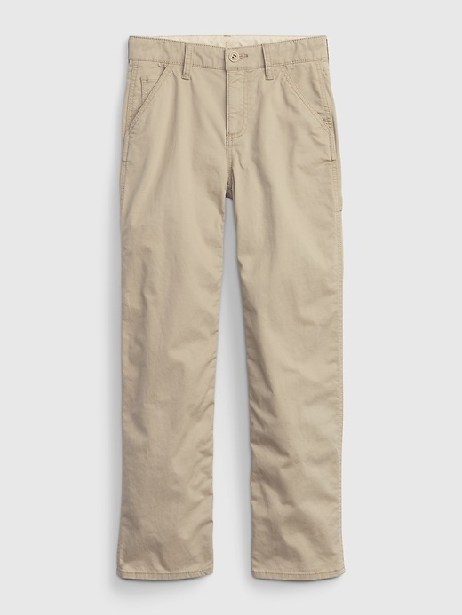 1 of 8 showing, with the color khaki of product Kids Carpenter Jeans